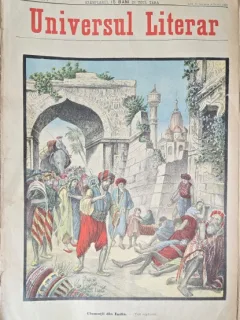 Revista Universul Literar nr.4/1897  pe coperta Ciumatii din India
