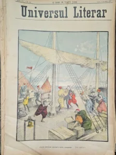 Revista Universul Literar nr.45/1897  pe coperta pirati marocani atacand o nava europeana