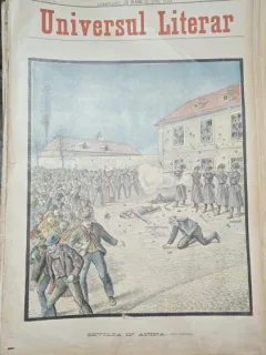 Revista Universul Literar nr.5/1897  pe coperta revolta in Anina