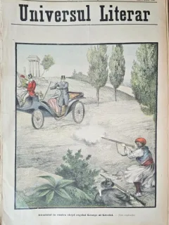 Revista Universul Literar nr.9/1898  pe coperta  Atentantul contra vietii Regelui George al Greciei