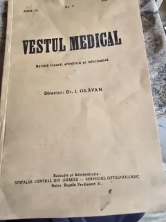Revista Vestul Medical Anul IV Nr. 5 1935 - I. Glavan