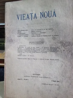 Revista Vieata Noua Nr. 1 Martie 1914