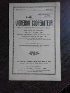 REVISTA VIGNEROM COOPERATEUR NR.3/1934  (TEXT IN LIMBA FRANCEZA)