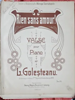 Rien sans amour! vals pentru pian - L. Golesteanu