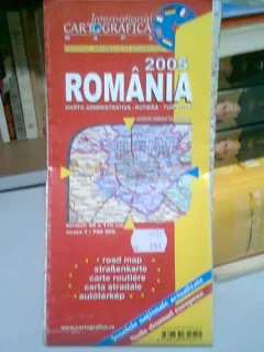 ROMANIA - HARTA ADMINISTRATIVA, RUTIERA, TURISTICA, 2005