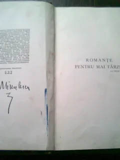 ROMANTE PENTRU MAI TIRZIU -ION MINULESCU