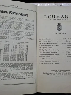 Roumania a quarterly review / january 1929
