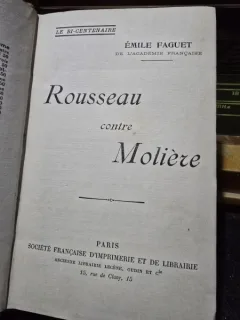 Rousseau contre Moliere - Emile Faguet