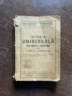 Sabina Diaconescu M. Papastopol Istoria Universala Epoca moderna si contemporana pentru clasa II-a gimnaziala (1946)