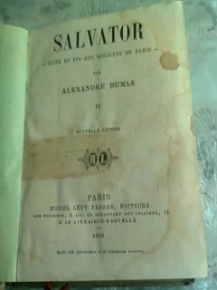 SALVATOR - ALEXANDRE DUMAS  VOL.II  (CARTE IN LIMBA FRANCEZA)