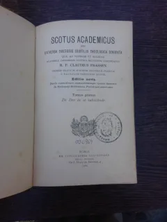 Scotus Academicus sau Universa Doctoris Subtilis Theologica Dogmata - R.P. Claudius Frassen  (carte in limba latina, provine de la Manastirea Franciscana Orastie)