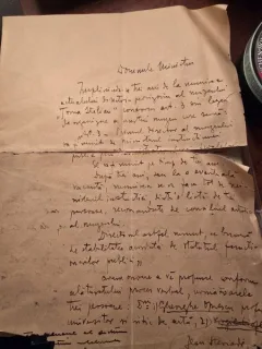 Scrisoare pe doua pagini scrisa în întregime olograf și semnata de pictorul Jean Steriadi