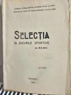 Selectia in jocurile sportive - M. S. Bril