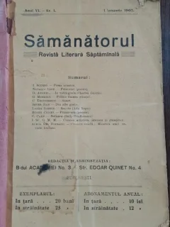 Semanatorul - Revista Literara Saptamanala Anul al VI 1907 complet