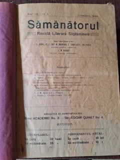 Semanatorul - Revista Literara Saptamanala Anul al VII 1908 complet