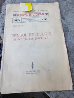 Sensul folcloric in poezia lui Eminescu - Petru Iroaie