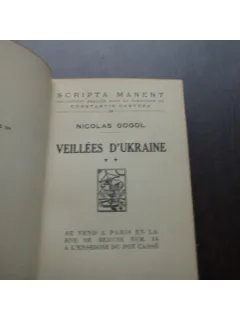 SERILE IN UCRAINA , VEILLEES D'UKRAINE - NICOLAS GOGOL