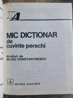 Silviu Constantinescu - Mic Dictionar de cuvinte perechi