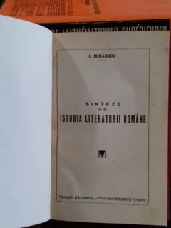 SINTEZE DE ISTORIA LITERATURII ROMANE - I. MIHAESCU
