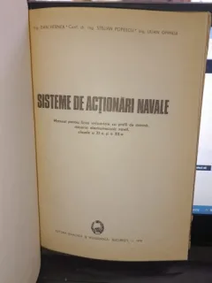 Sisteme de actionari navale (manual pentru licee industriale cu profil de marina) - St.Popescu