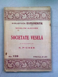 SOCIETATE VESELA - SCHALOM ALECHEM