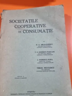 Societatile cooperative de consumatie - D. G. Draganescu, T. C. Ionescu-Pascani