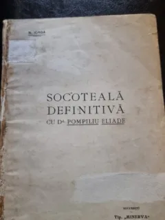 Socoteala definitiva cu dl. Pompiliu Eliade - N. Iorga