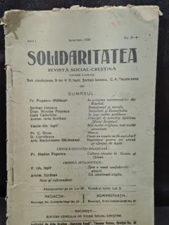 Solidaritatea. Revista Social-Crestina, nr.3-4/1920