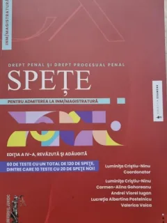 Spete pentru admiterea la INM/magistratura. Drept penal si drept procesual penal 2024