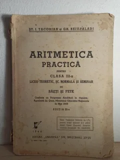 St. I. Tacorian, Gh. Beiu-Paladi - Aritmerica Practica pentru clasa a III-a Liceu Teoretic