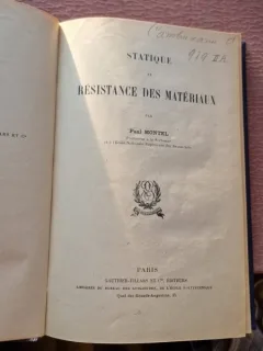 Statique et resistance des materiaux - Paul Montel