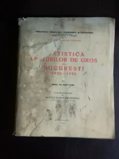 STATISTICA PRETURILOR DE GROS DIN BUCURESTI 1935-1939