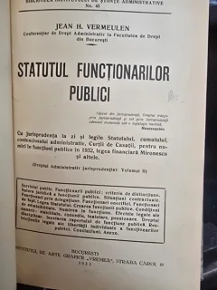 Statutul functionarilor publici - Jean H. Vermeulen