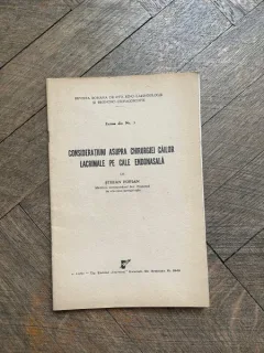 Stefan Poplan Consideratiuni asupra chirurgiei cailor lacrimale pe cale endonasala