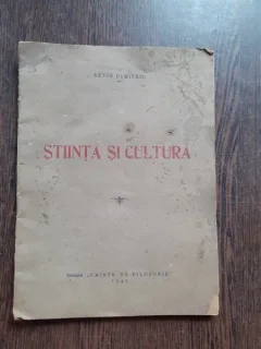 STIINTA SI CULTURA - ANTON DUMITRIU