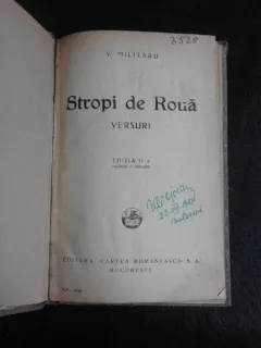 Stropi de roua - Vasile Militaru  (versuri)  editia a II-arevazuta si adaugita