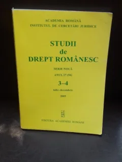 STUDII DE DREPT ROMANESC - NR.3-4/2005