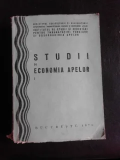 Studii de economia apelor I