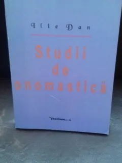 STUDII DE ONOMASTICA - ILIE DAN