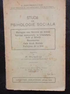 STUDII DE PSIHOLOGIE SOCIALA - P. MUSOIU