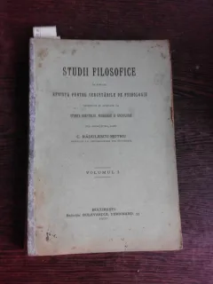 STUDII FILOSOFICE, REVISTAPENTRU CERCETARILE DE PSIHOLOGIE TEORETICE SI APLCATE LA STIINTA DREPTULUI, PEDAGOGIE SI SOCIOLOGIE , VOL.I