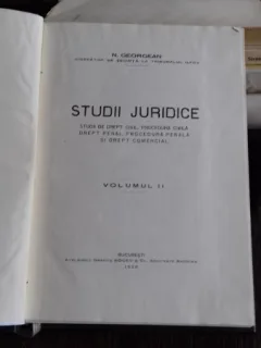STUDII JURIDICE - N. GEORGEAN  VOL.2