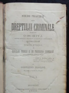 STUDII PRACTICE ASUPRA DREPTULUI CRIMINALE