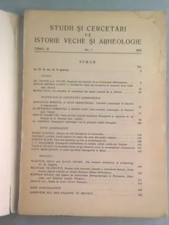 STUDII SI CERCETARI DE ISTORIE VECHE SI ARHEOLOGIE 1/1974  TOMUL 25