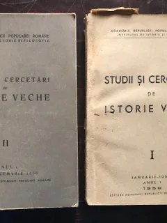 STUDII SI CERCETARI DE ISTORIE VECHE , VOL I-II /1950