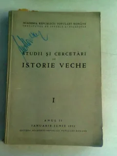 STUDII SI CERCETARI DE ISTORIE VECHE , VOL I/1951
