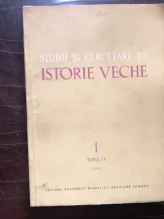 STUDII SI CERCETARI DE ISTORIE VECHE , VOL I/1965