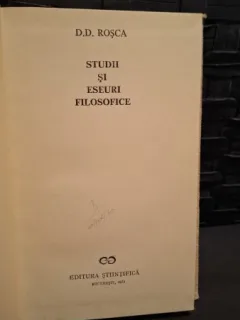 Studii si eseuri filosofice - D.D.Rosca