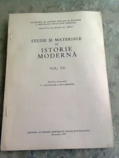 STUDII SI MATERIALE DE ISTORIE MODERNA , VOL VII