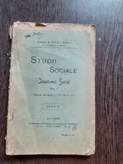 STUDII SOCIALE, VOL.I IDEALISMUL SOCIAL - N. BASILESCU